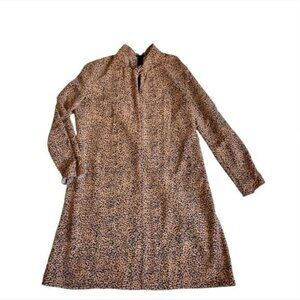 Halston brown black animal print Sheath Dress Size XL